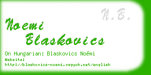 noemi blaskovics business card